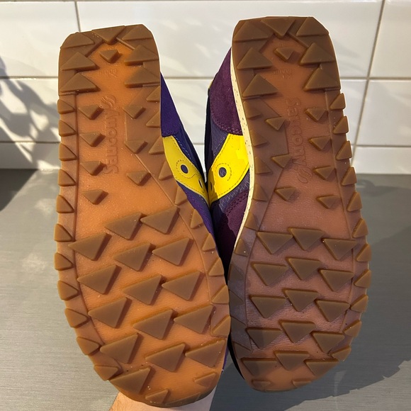Saucony Jazz Original Purple and Yellow Sneakers - Picture 5 of 6